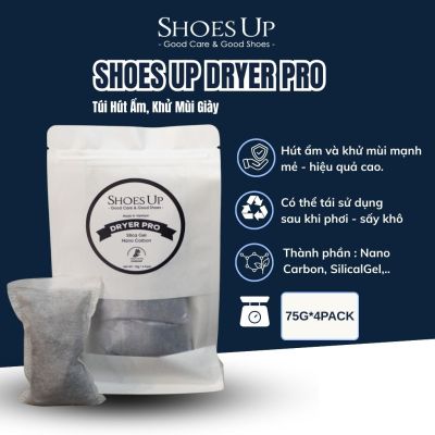 Túi Hút Ẩm, Khử Mùi Giày & Đồ Da, Túi Xách - Shoes Up Dryer Pro ( 75G * 4 Pack)