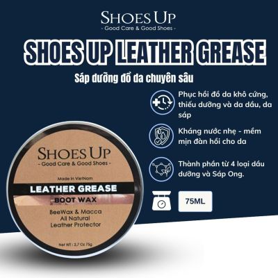 Shoes Up Leather Grease - Sáp dưỡng đồ da chuyên sâu dành cho giày,bốt, áo khoác da