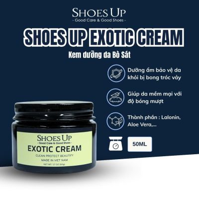 Shoes Up Exotic Cream - Kem Dưỡng Da Cá Sấu, Da Kỳ Đà, Da Rắn, Da Đà Điểu (Kem dưỡng da Bò Sát)