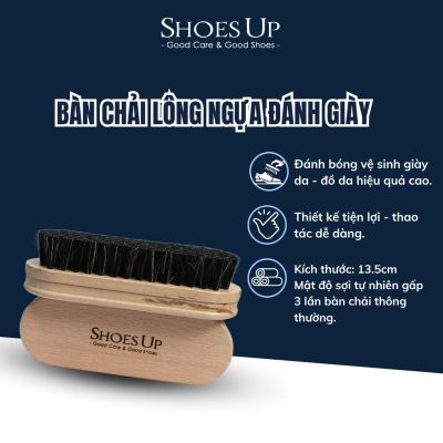 Bàn Chải Lông Ngựa Đánh Giày 15 cm - Bàn Chải Lông Ngựa đánh bóng giày, vệ sinh, làm sạch đồ da