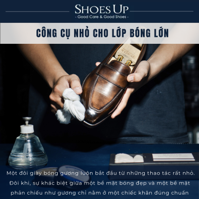 Shoes Up Mirror Shine Cloth - Khăn Cotton chuyên dụng đánh bóng Mirror Shine