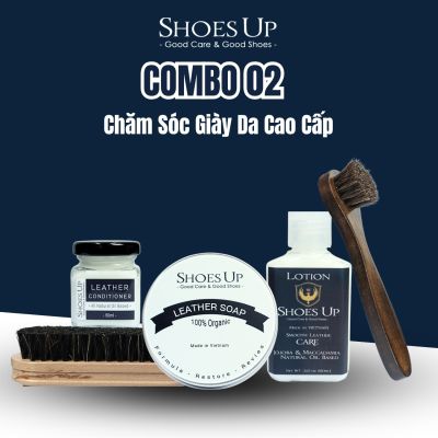 Combo Shoes Up 02: Chăm Sóc Giày Da Cao Cấp - Bí Quyết Giữ Giày Bền Đẹp