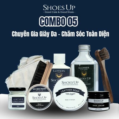 Combo Shoes Up 05: Chuyên Gia Giày Da – Chăm Sóc Toàn Diện, Đẳng Cấp Như Thợ Chuyên Nghiệp