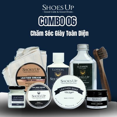 Combo Shoes Up 06: Chăm Sóc Giày Toàn Diện - Giữ Giày Da Luôn Bền Đẹp