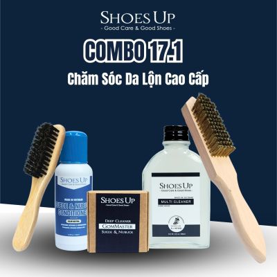 Combo Shoes Up 17: Chăm Sóc Da Lộn Cao Cấp – Giữ Giày Da Lộn Luôn Sạch, Mềm Mịn Và Bền Màu