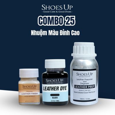SHOES UP Combo 25 Nhuộm Màu Đỉnh Cao - Bộ Công Cụ Phục Hồi & Biến Hóa Màu Sắc Giày Da Bền Màu Không Bong Tróc