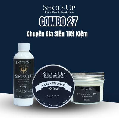 Combo Shoes Up 27:Chuyên Gia Siêu Tiết Kiệm - Chăm Sóc Giày Da Lâu Dài, Giá Trị Tối Đa