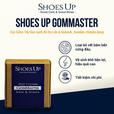 Shoes Up GomMaster - Cục Gôm/Tẩy làm sạch Đồ Da Lộn & Nubuck, Sneaker chuyên dụng