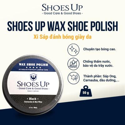 Shoes Up Wax Shoe Polish - Xi Sáp đánh bóng Giày Da thành phần từ Thiên Nhiên