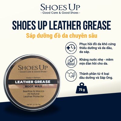 Shoes Up Leather Grease - Sáp dưỡng đồ da chuyên sâu dành cho giày,bốt, áo khoác da