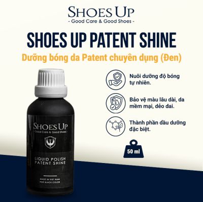 Shoes Up Patent Shine - Dung dịch dưỡng bóng chuyên dụng cho da Patent, da phủ bóng
