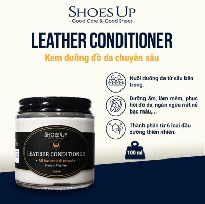 Shoes Up Leather Conditioner 100ml - Kem dưỡng đồ da chuyên sâu dành cho đồ da, giày da, áo da, túi xách