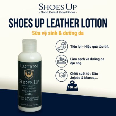 Shoes Up Leather Lotion 100ml - Sữa vệ sinh & dưỡng da dịu nhẹ Túi xách,Giày Da, phụ kiện đồ da.