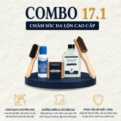 Combo Shoes Up 17: Chăm Sóc Da Lộn Cao Cấp – Giữ Giày Da Lộn Luôn Sạch, Mềm Mịn Và Bền Màu