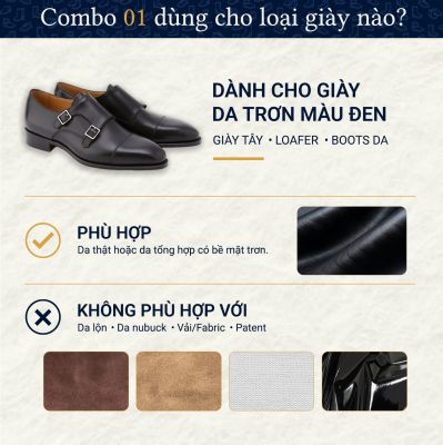 Combo Shoes Up 01: Chăm sóc Da Tiêu Chuẩn - Giữ giày da luôn như mới