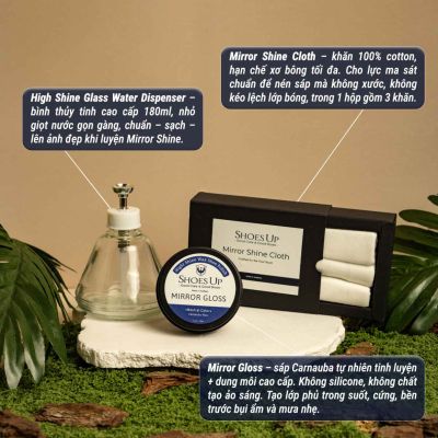Combo 29 Shoes Up – Nghệ Nhân Mirror Shine ( Bộ hoàn thiện đánh bóng gương cho giày da, giày tây )