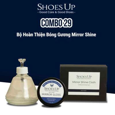 Combo 29 Shoes Up – Nghệ Nhân Mirror Shine ( Bộ hoàn thiện đánh bóng gương cho giày da, giày tây )