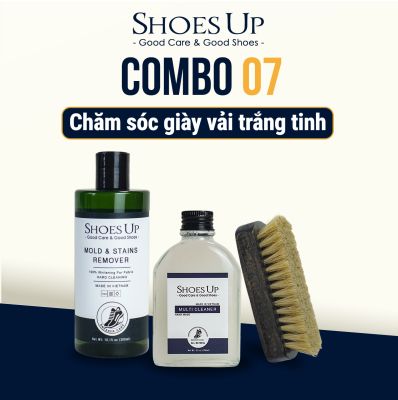 Combo Shoes Up 07: Vải trắng sạch tinh - Vệ sinh sneaker hiệu quả