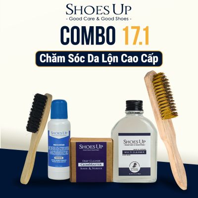 Combo Shoes Up 17: Chăm Sóc Da Lộn Cao Cấp – Giữ Giày Da Lộn Luôn Sạch, Mềm Mịn Và Bền Màu