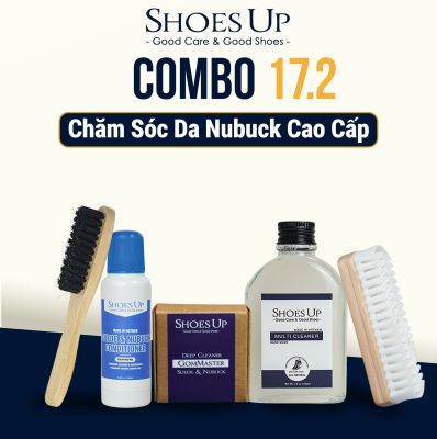Combo Shoes Up 17.2 : Chăm sóc vệ sinh giày da Nubuck cao cấp - Giữ giày da Nubuck luôn sạch, mềm và bền màu