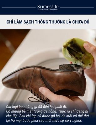 Shoes Up Cleaner Plant Based - Dung Dịch Tẩy Xi Cũ chuyên dụng cho Giày Da Gốc Thảo Mộc.
