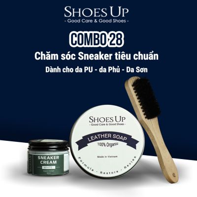 Shoes Up Combo 28 - Bộ Vệ Sinh Giày Sneaker Cơ Bản Danh cho Da PU, Da Phủ, Da Sơn
