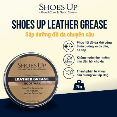Shoes Up Leather Grease - Sáp dưỡng đồ da chuyên sâu dành cho giày,bốt, áo khoác da