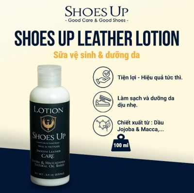 Shoes Up Leather Lotion 100ml - Sữa vệ sinh & dưỡng da dịu nhẹ Túi xách,Giày Da, phụ kiện đồ da.