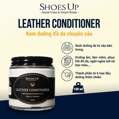 Shoes Up Leather Conditioner 100ml - Kem dưỡng đồ da chuyên sâu dành cho đồ da, giày da, áo da, túi xách