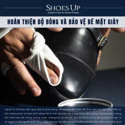 Shoes Up Wax Shoe Polish - Xi Sáp đánh bóng Giày Da thành phần từ Thiên Nhiên