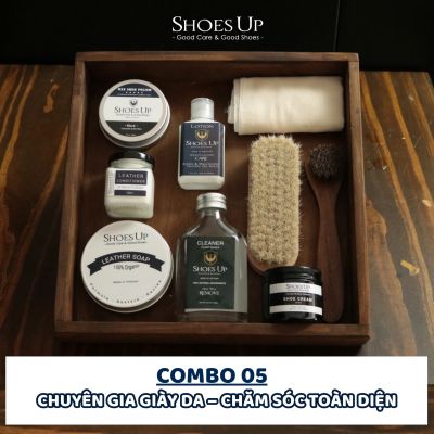 Combo Shoes Up 05: Chuyên Gia Giày Da – Chăm Sóc Toàn Diện, Đẳng Cấp Như Thợ Chuyên Nghiệp