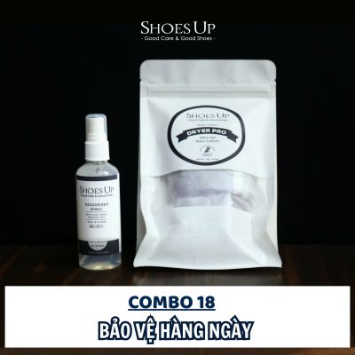 Combo Shoes Up 18: Bảo Vệ Giày Hằng Ngày - Giữ Giày Luôn Khô Ráo, Thơm Mát