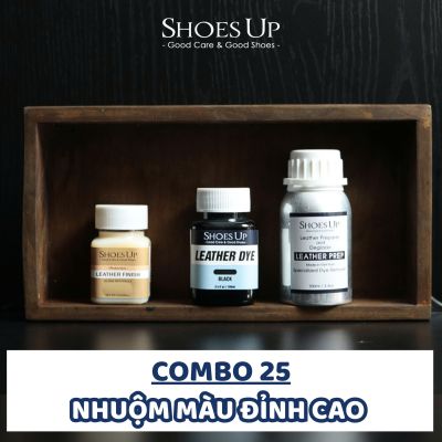 SHOES UP Combo 25 Nhuộm Màu Đỉnh Cao - Bộ Công Cụ Phục Hồi & Biến Hóa Màu Sắc Giày Da Bền Màu Không Bong Tróc