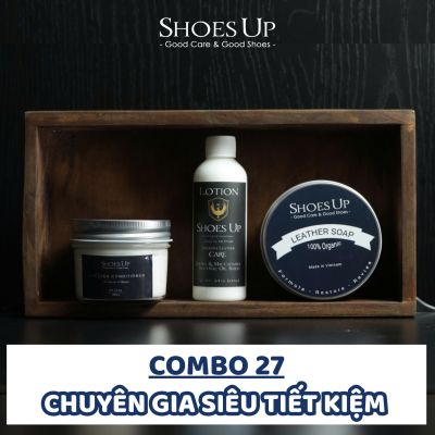 Combo Shoes Up 27:Chuyên Gia Siêu Tiết Kiệm - Chăm Sóc Giày Da Lâu Dài, Giá Trị Tối Đa