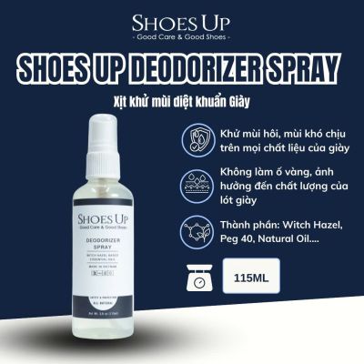 Shoes Up Deodorizer Spray - Xịt khử mùi diệt khuẩn Giày & Đồ Da gốc Thảo Mộc