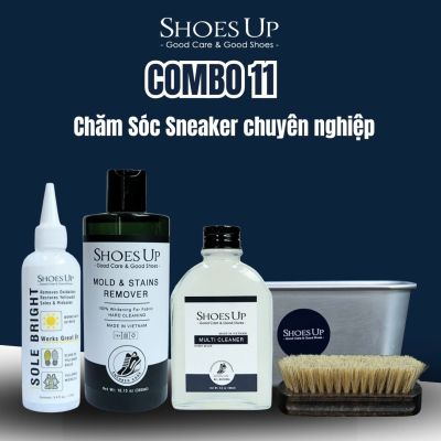 Combo Shoes Up 11: Sneaker chuyên nghiệp – Vệ sinh sâu, xử lý mọi vết bẩn