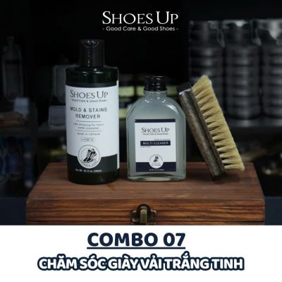 Combo Shoes Up 07: Vải trắng sạch tinh - Vệ sinh sneaker hiệu quả