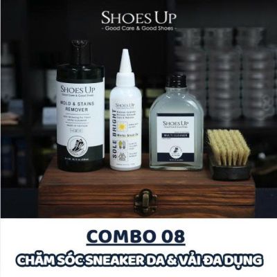Combo Shoes Up 08: Sneaker da & vải đa dụng - Chăm sóc toàn diện cho mọi loại giày sneaker