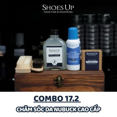 Combo Shoes Up 17.2 : Chăm sóc vệ sinh giày da Nubuck cao cấp - Giữ giày da Nubuck luôn sạch, mềm và bền màu