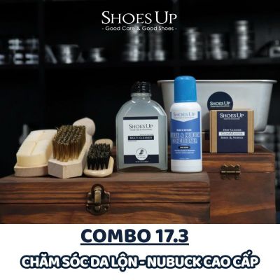 Combo Shoes Up 17.3 : Chăm sóc vệ sinh da lộn, da nubuck cao cấp – Giữ giày sạch, mềm và bền màu