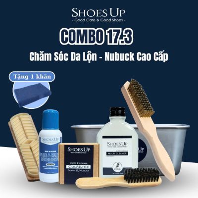 Combo Shoes Up 17.3 : Chăm sóc vệ sinh da lộn, da nubuck cao cấp – Giữ giày sạch, mềm và bền màu