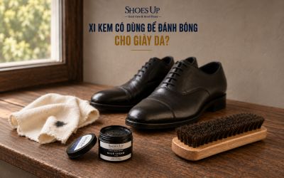 Xi kem c&oacute; đ&aacute;nh b&oacute;ng được gi&agrave;y da kh&ocirc;ng? Hiểu đ&uacute;ng c&ocirc;ng dụng của xi kem | Shoes Up