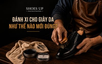 Đ&aacute;nh xi cho gi&agrave;y da như thế n&agrave;o mới đ&uacute;ng? | Shoes Up