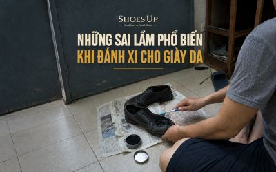 Những sai lầm phổ biến nhất khi đ&aacute;nh xi cho gi&agrave;y da | Shoes Up