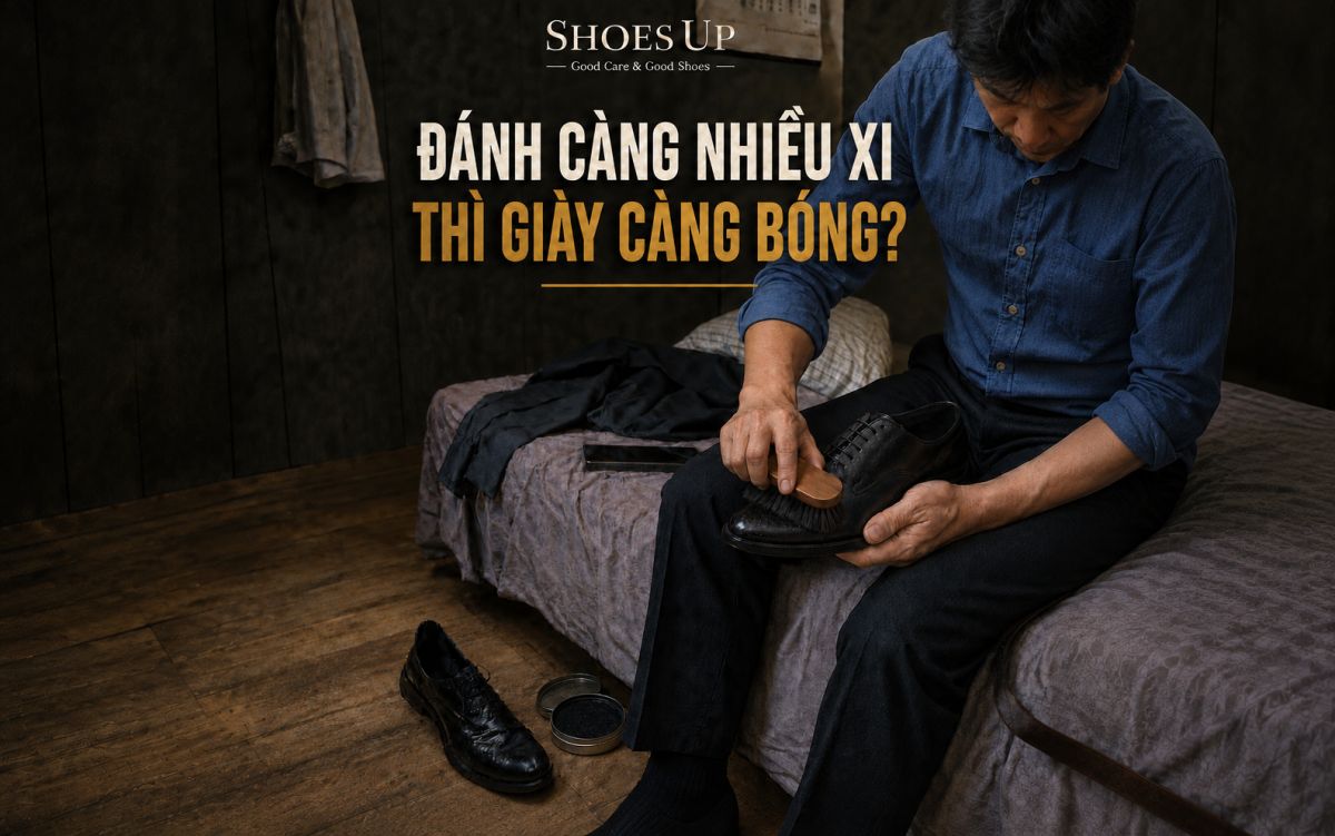 Đ&aacute;nh c&agrave;ng nhiều xi th&igrave; gi&agrave;y c&agrave;ng b&oacute;ng? | Shoes Up